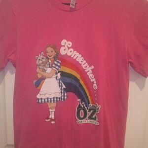 Pink Kids Shirt with Rainbow Graphic